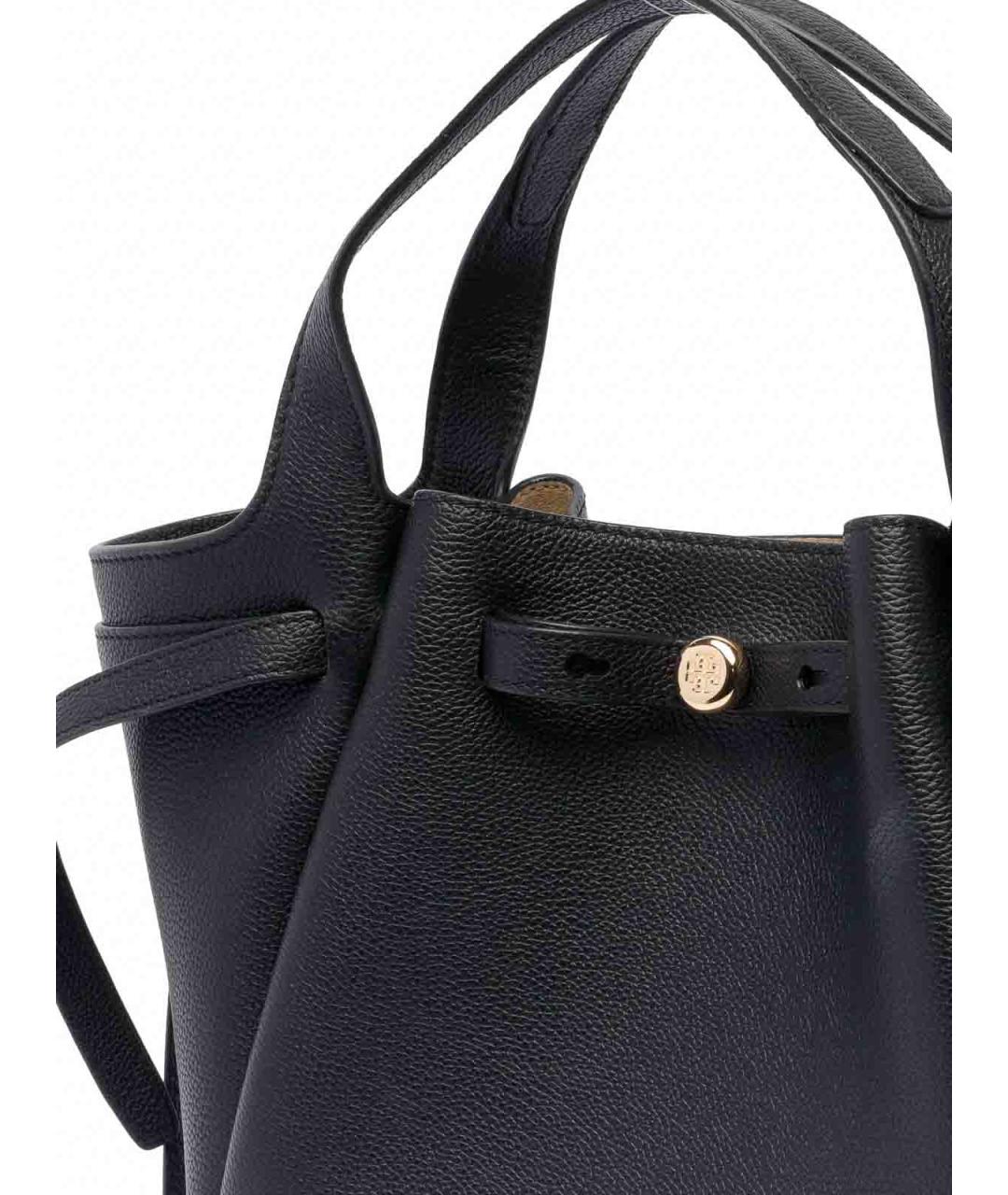 TORY BURCH Черная кожаная сумка с короткими ручками, фото 4