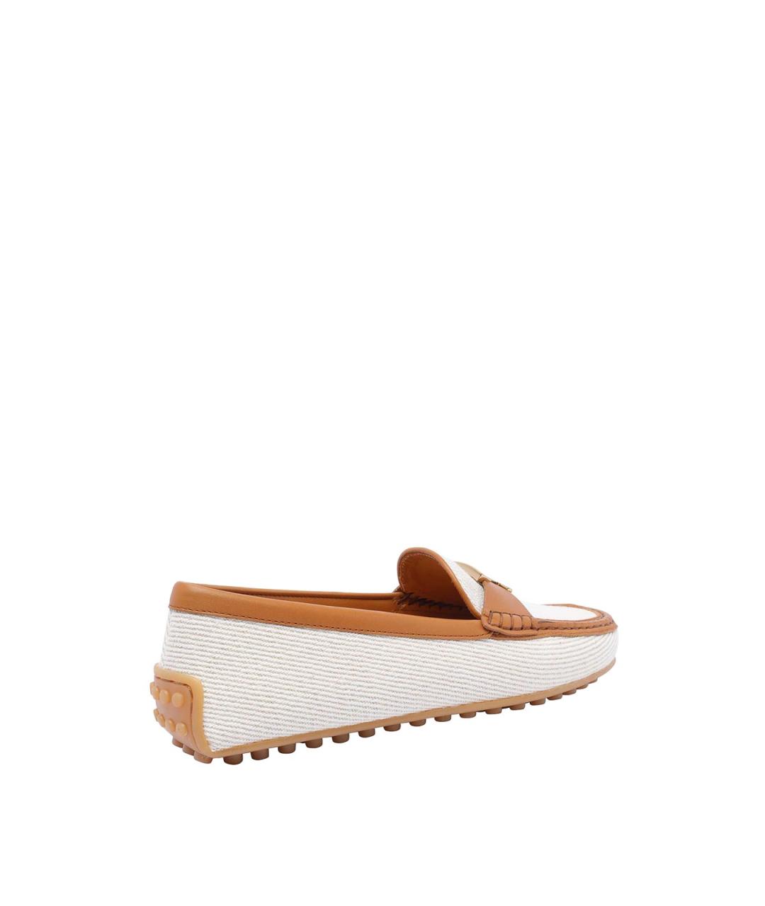 TOD'S Бежевые кожаные лоферы, фото 3