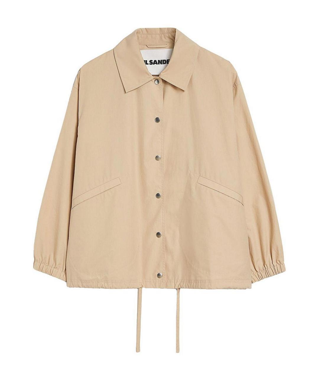 JIL SANDER Бежевая хлопковая куртка, фото 1