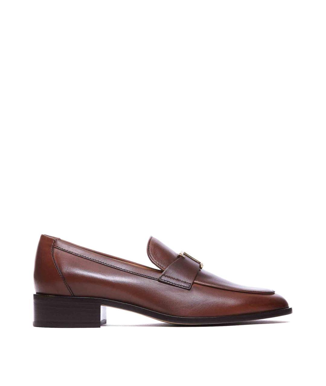 TOD'S Коричневые кожаные туфли, фото 1