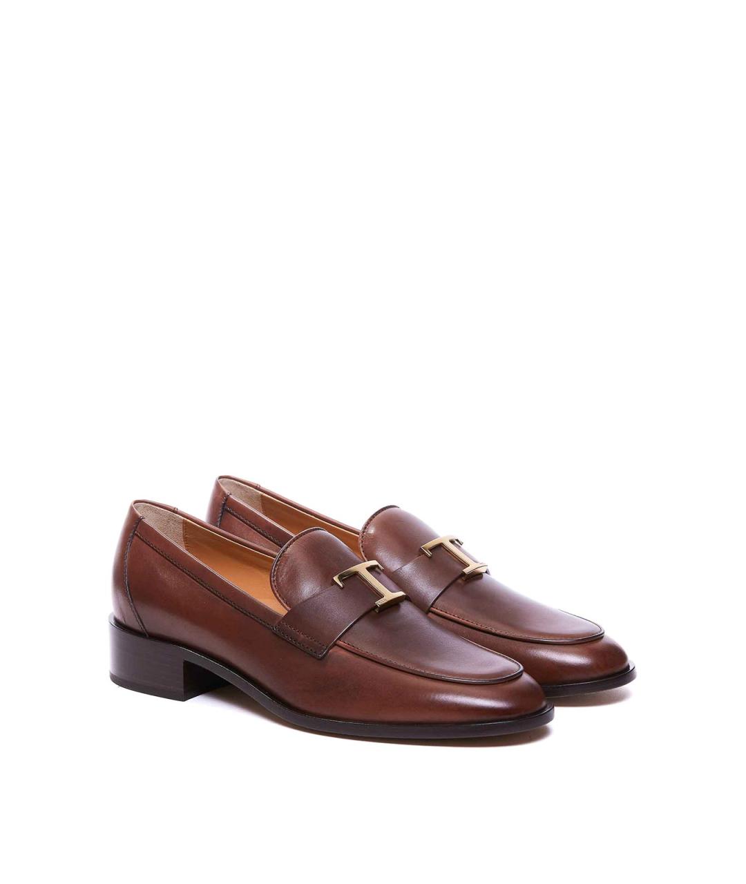 TOD'S Коричневые кожаные туфли, фото 4