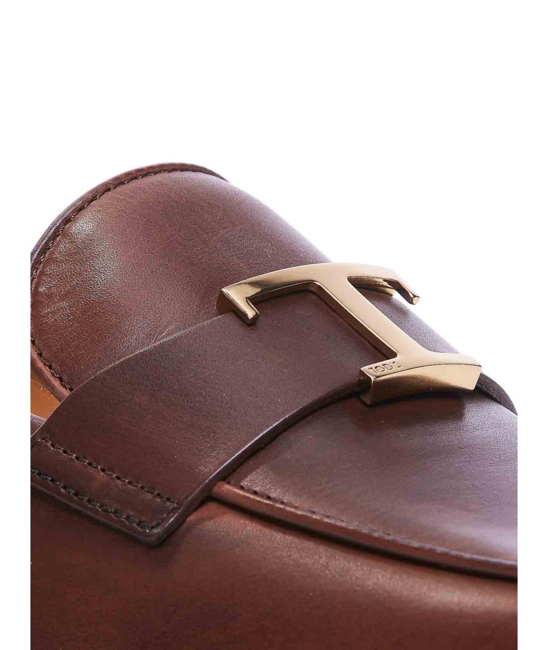 TOD'S Коричневые кожаные туфли, фото 3