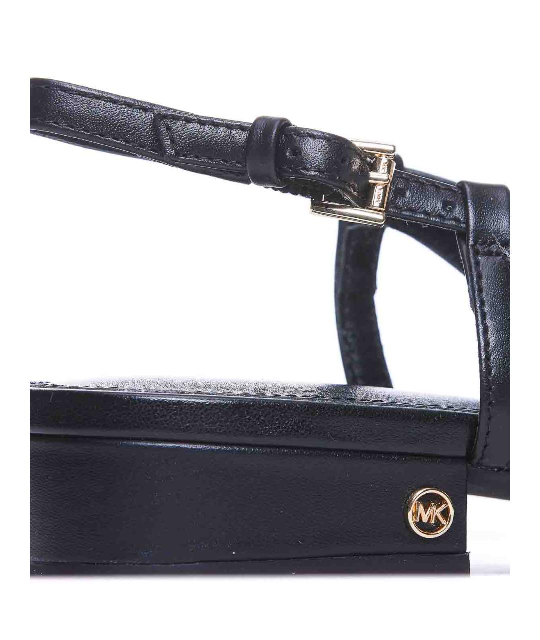 MICHAEL MICHAEL KORS Черные кожаные балетки, фото 3