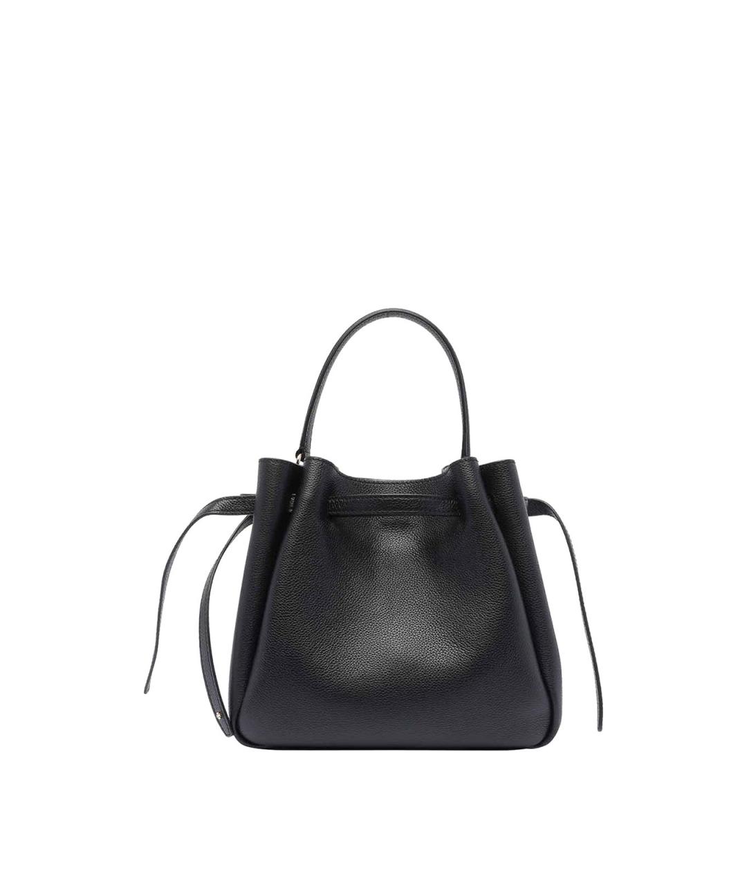 TORY BURCH Черная кожаная сумка с короткими ручками, фото 3