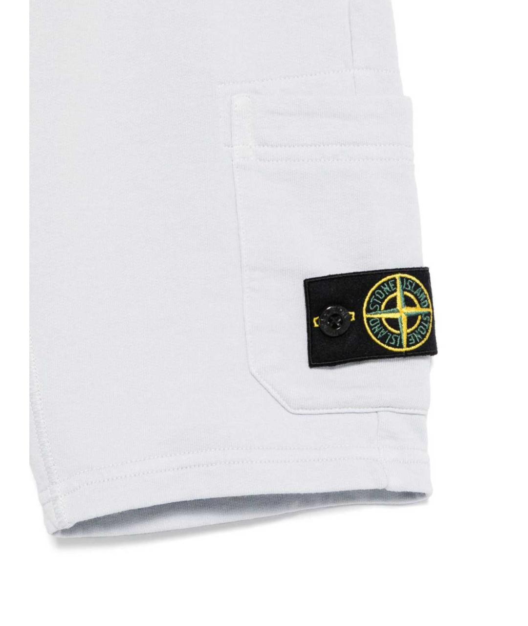 STONE ISLAND Голубые хлопковые брюки и шорты, фото 3