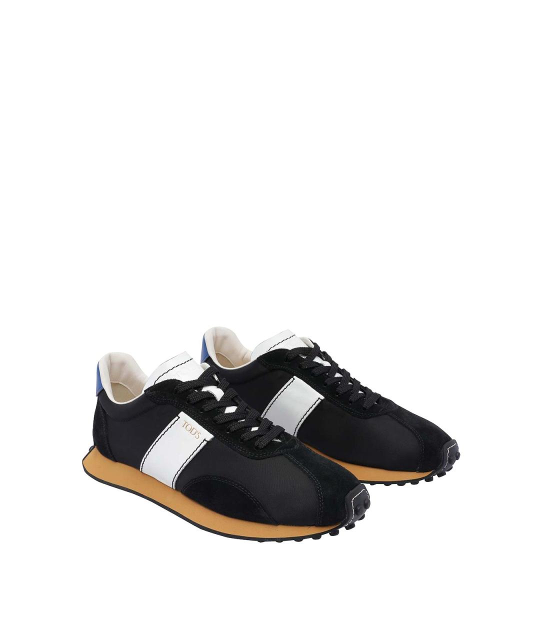 TOD'S Черные замшевые низкие кроссовки / кеды, фото 2