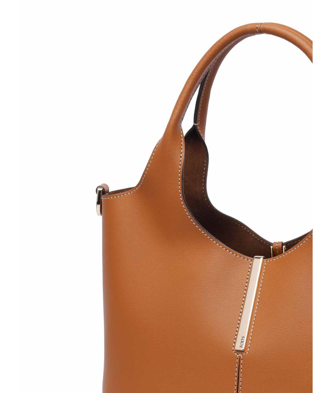 TOD'S Коричневая кожаная сумка через плечо, фото 4