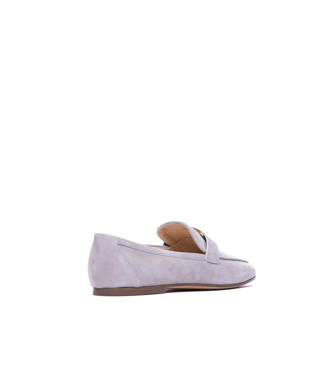TOD'S Фиолетовые замшевые лоферы, фото 2