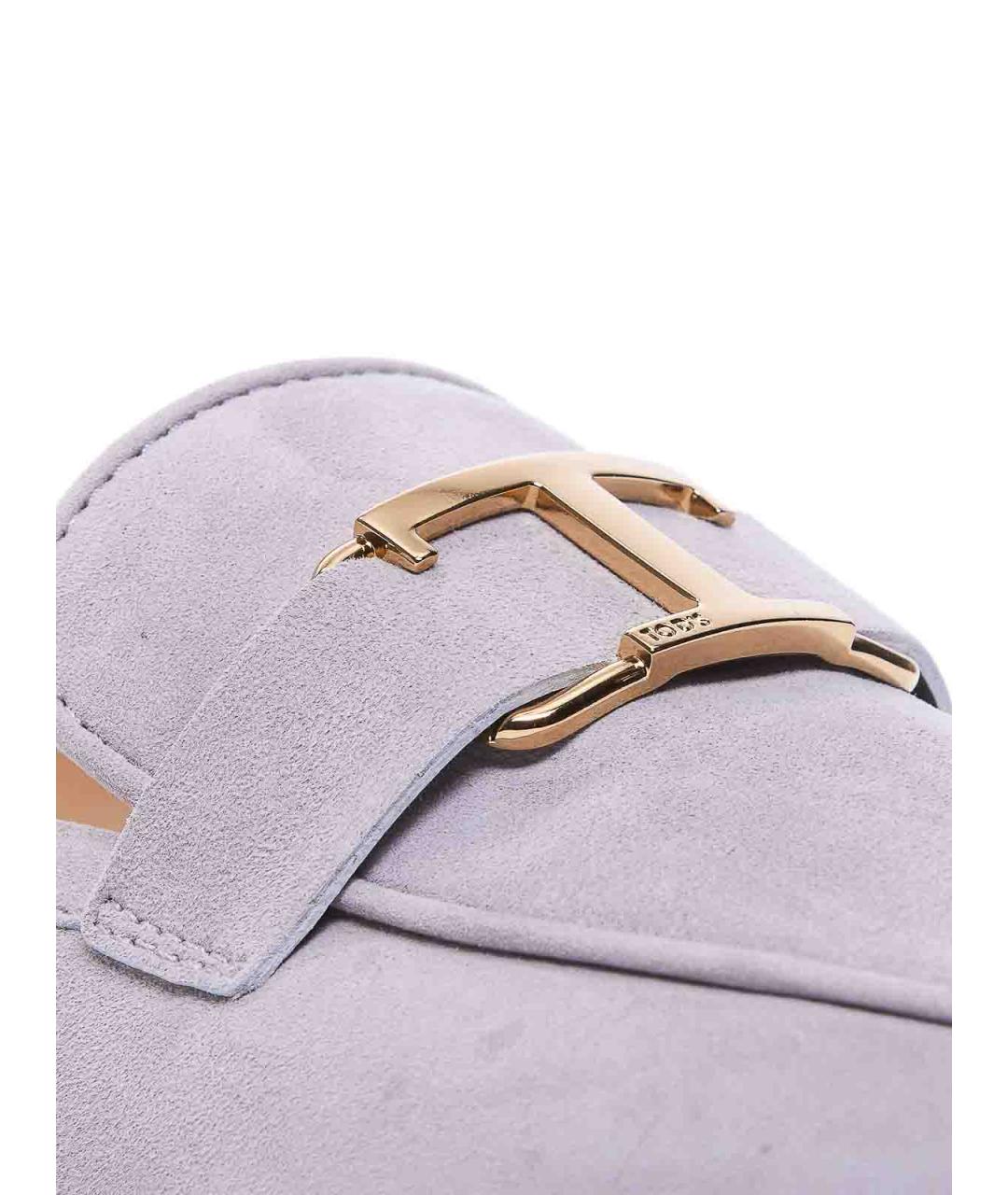 TOD'S Фиолетовые замшевые лоферы, фото 3