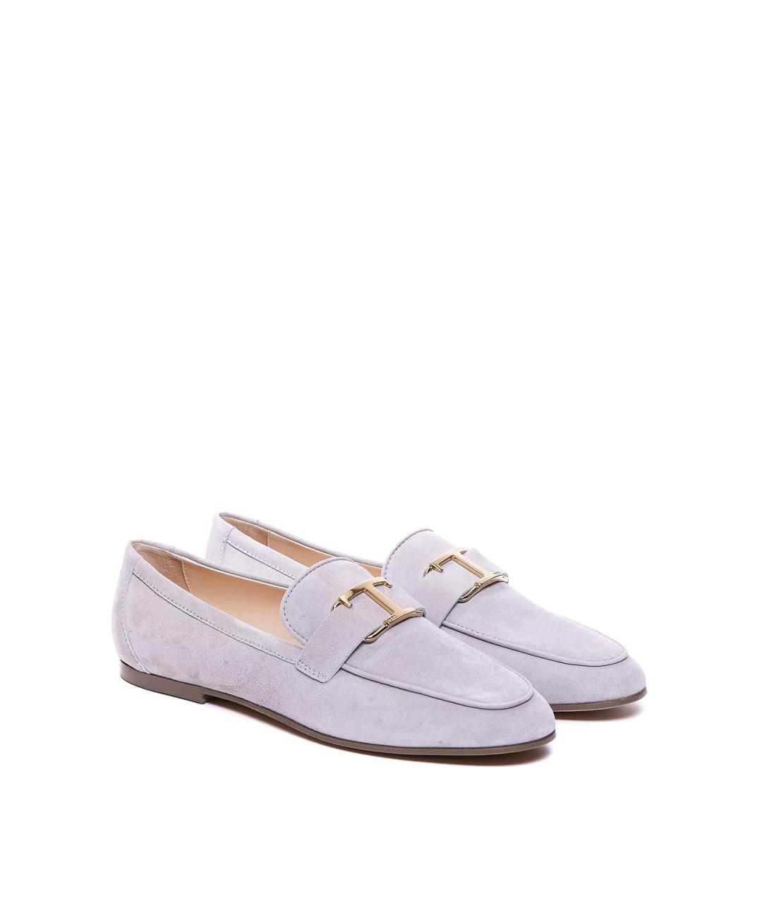 TOD'S Фиолетовые замшевые лоферы, фото 4