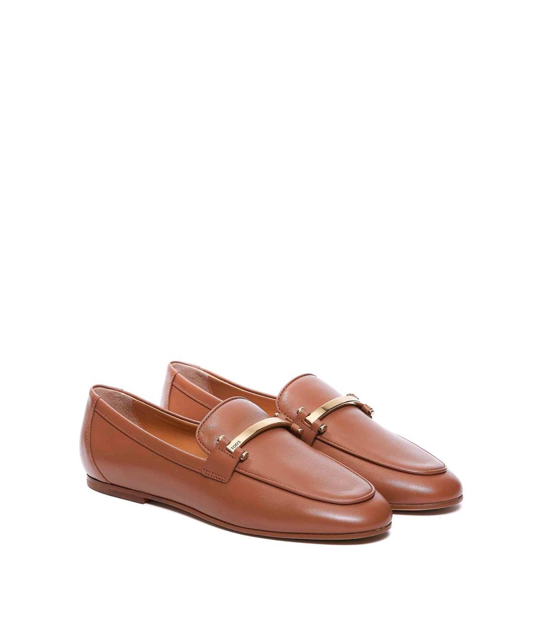TOD'S Коричневые кожаные лоферы, фото 4