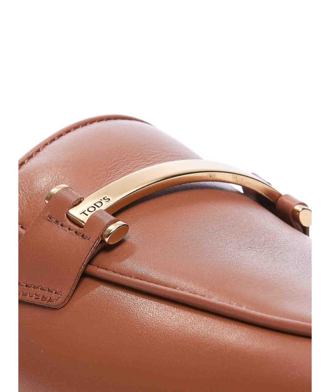 TOD'S Коричневые кожаные лоферы, фото 3