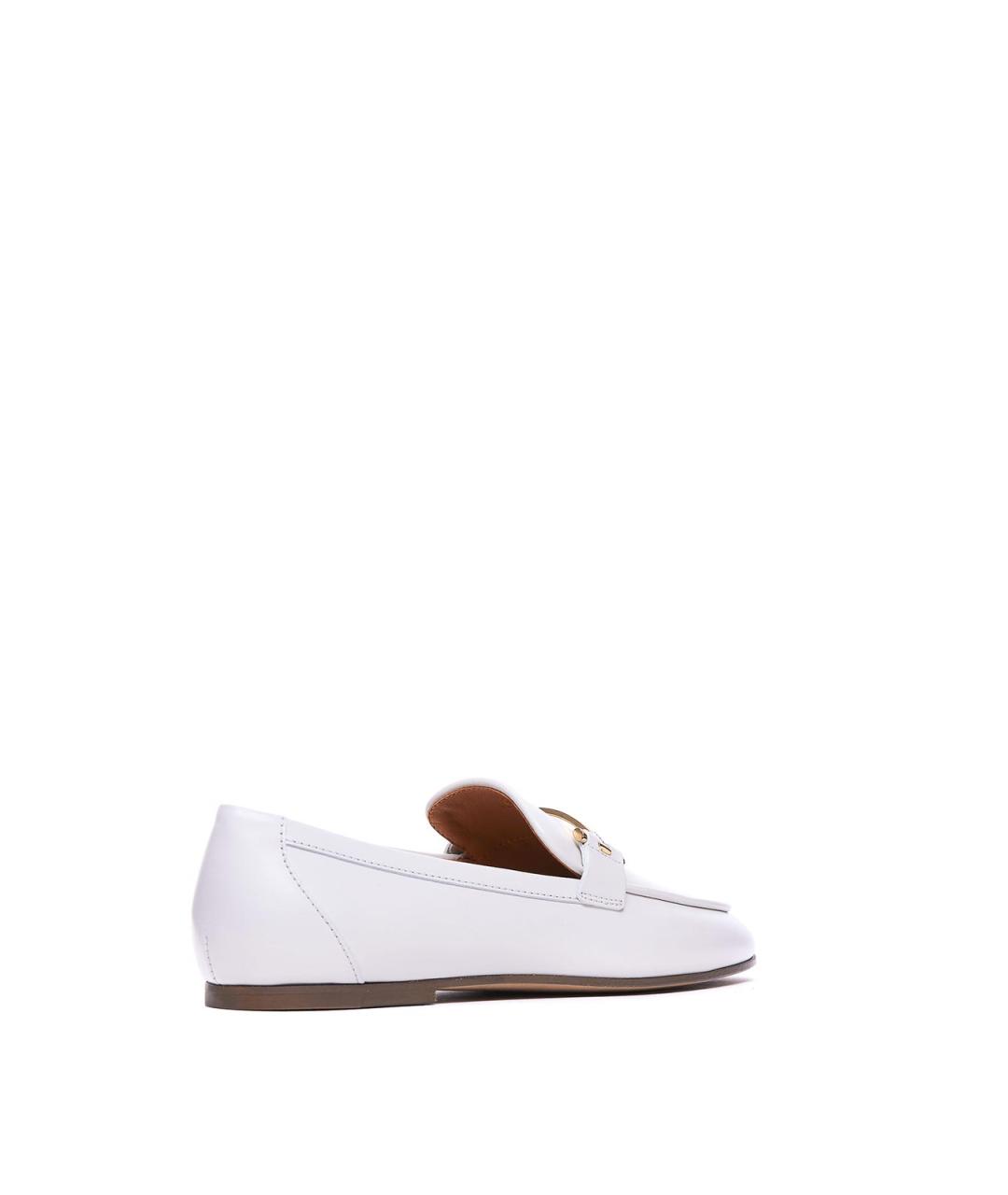TOD'S Белые кожаные лоферы, фото 2