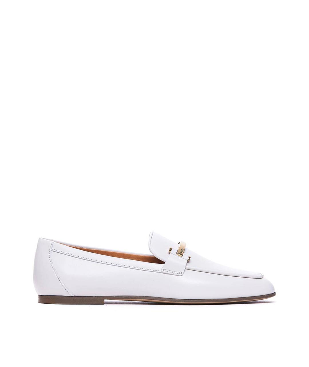 TOD'S Белые кожаные лоферы, фото 1