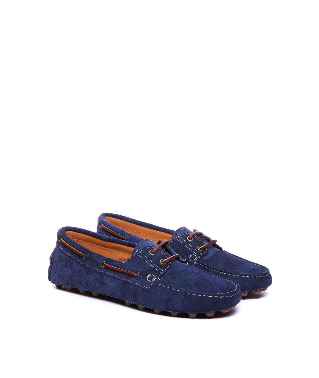 TOD'S Синие замшевые лоферы, фото 4