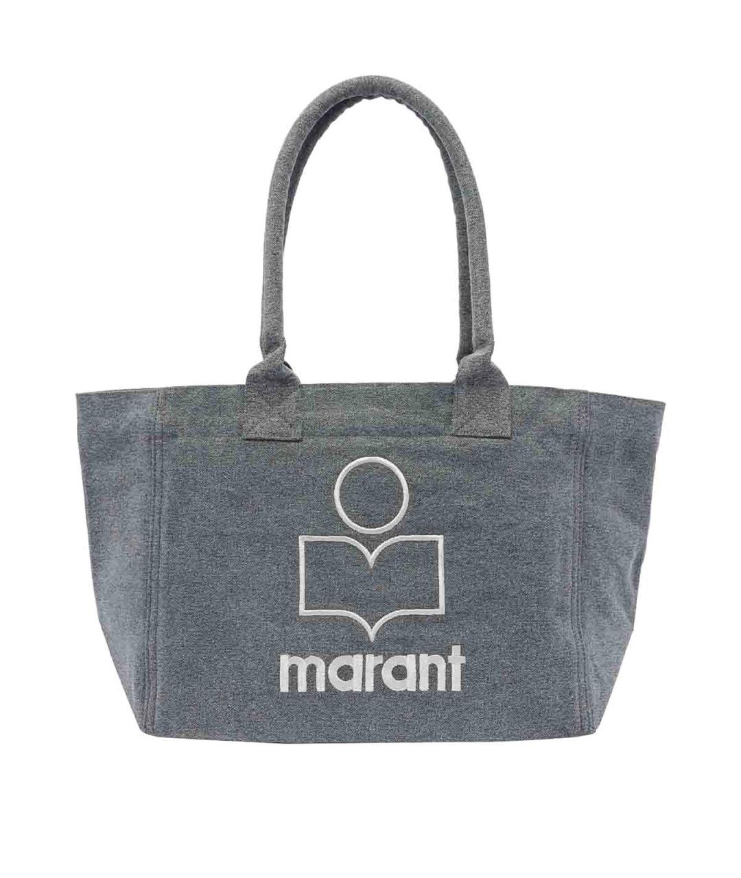 ISABEL MARANT Серая хлопковая сумка тоут, фото 1