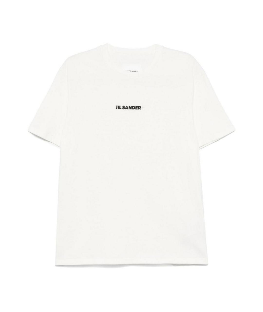 JIL SANDER Белая хлопковая футболка, фото 1