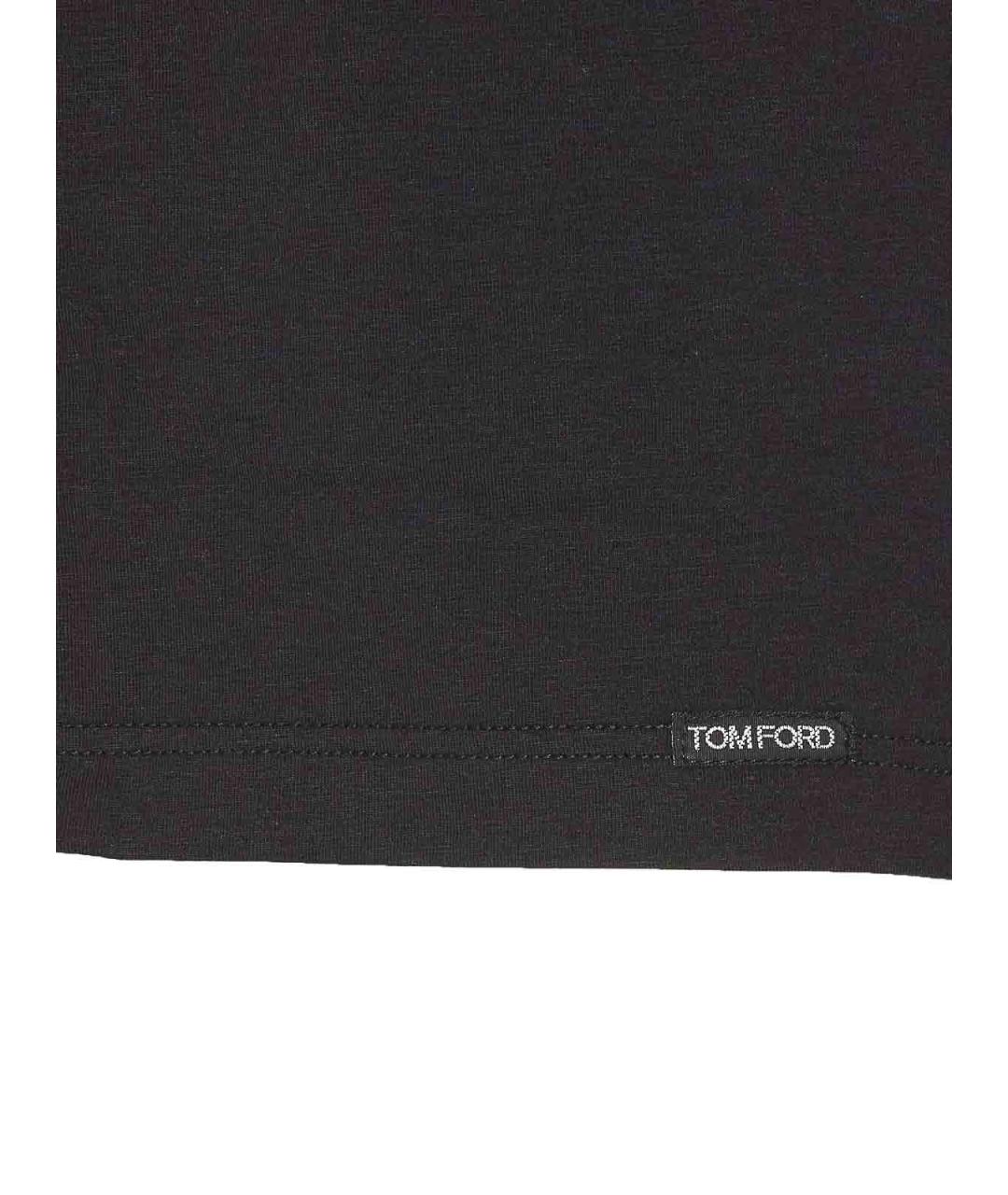 TOM FORD Черная хлопковая футболка, фото 3