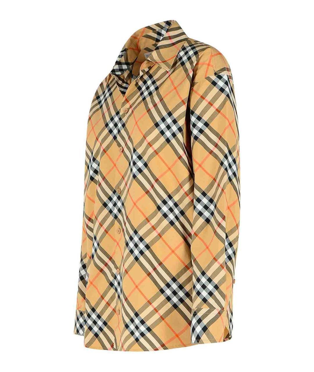 BURBERRY Бежевая хлопковая рубашка, фото 3