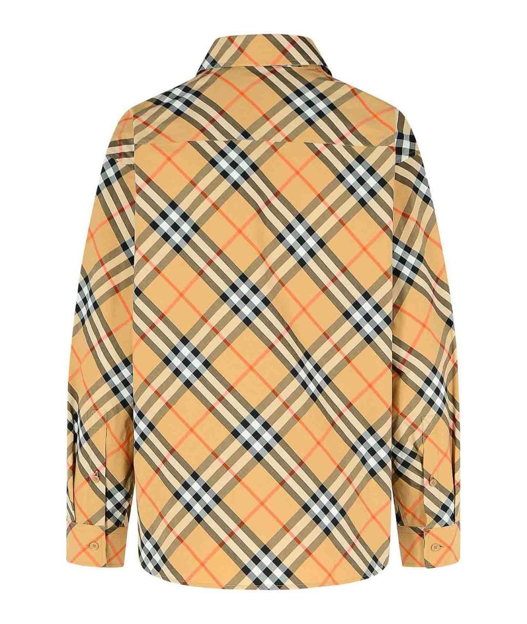BURBERRY Бежевая хлопковая рубашка, фото 2