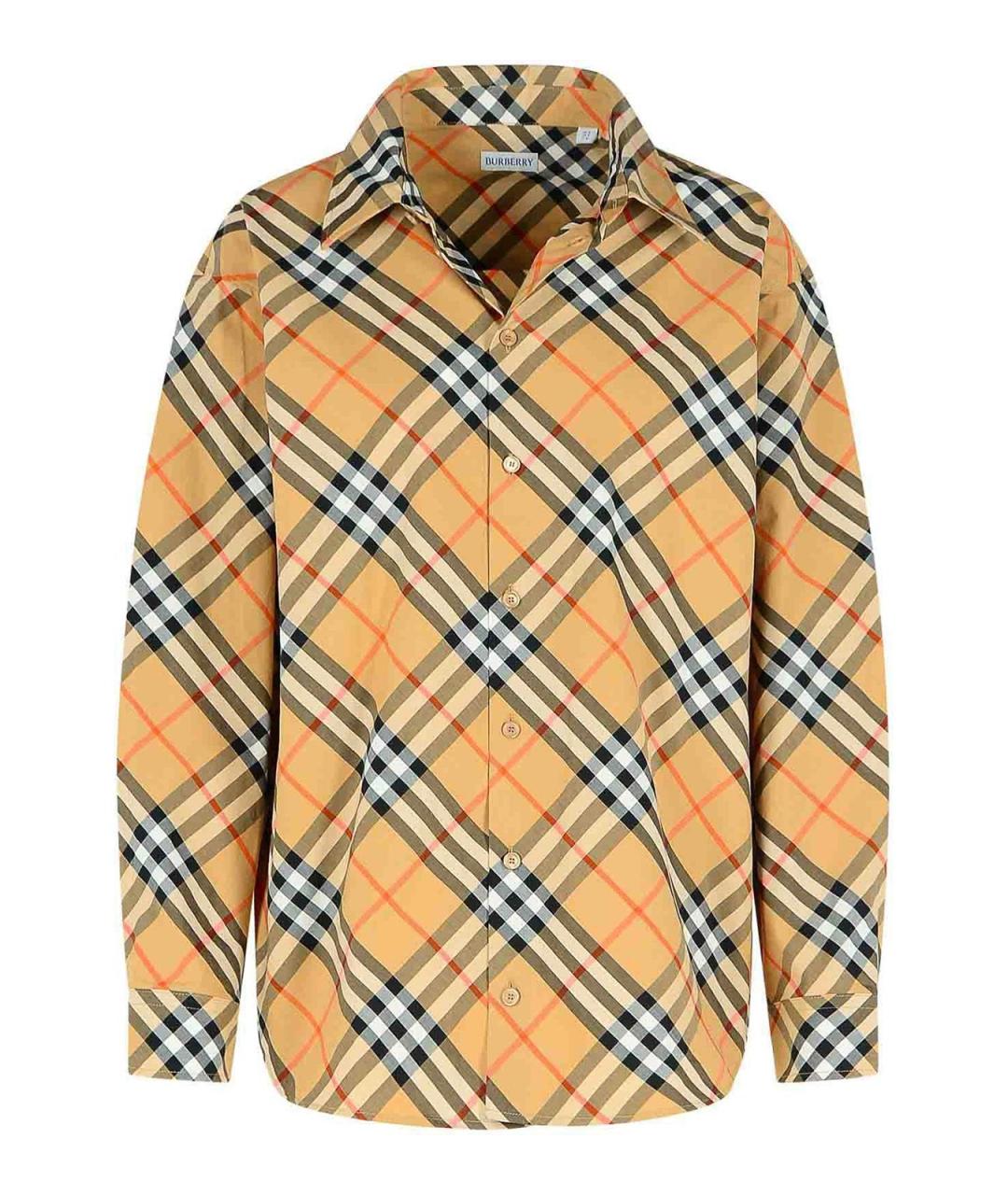 BURBERRY Бежевая хлопковая рубашка, фото 1
