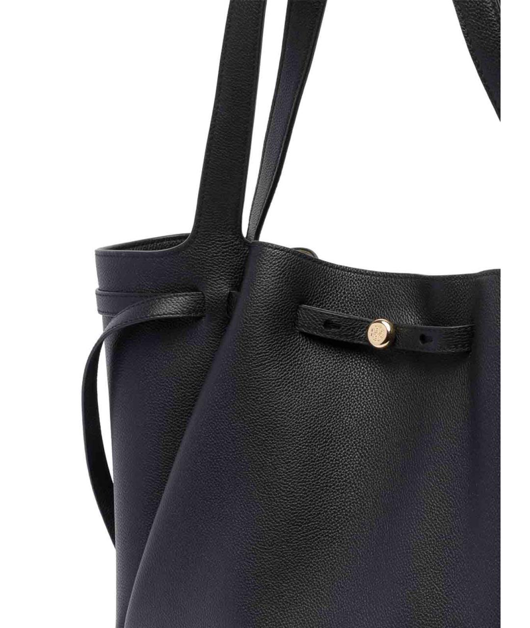 TORY BURCH Черная кожаная сумка тоут, фото 4