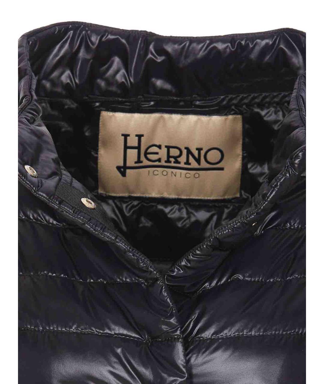 HERNO Черная куртка, фото 4
