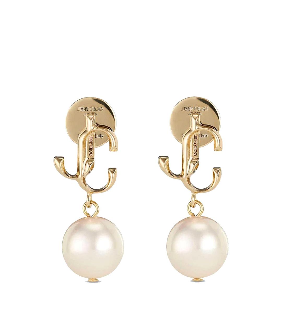 JIMMY CHOO Золотые жемчужные серьги, фото 1