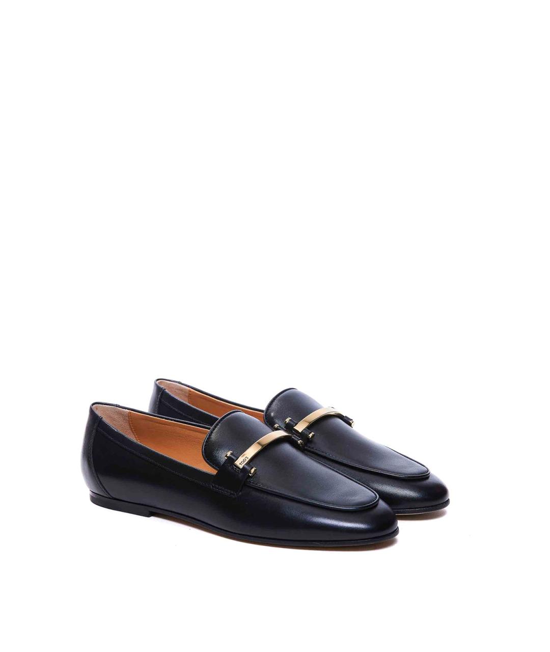 TOD'S Черные кожаные лоферы, фото 4