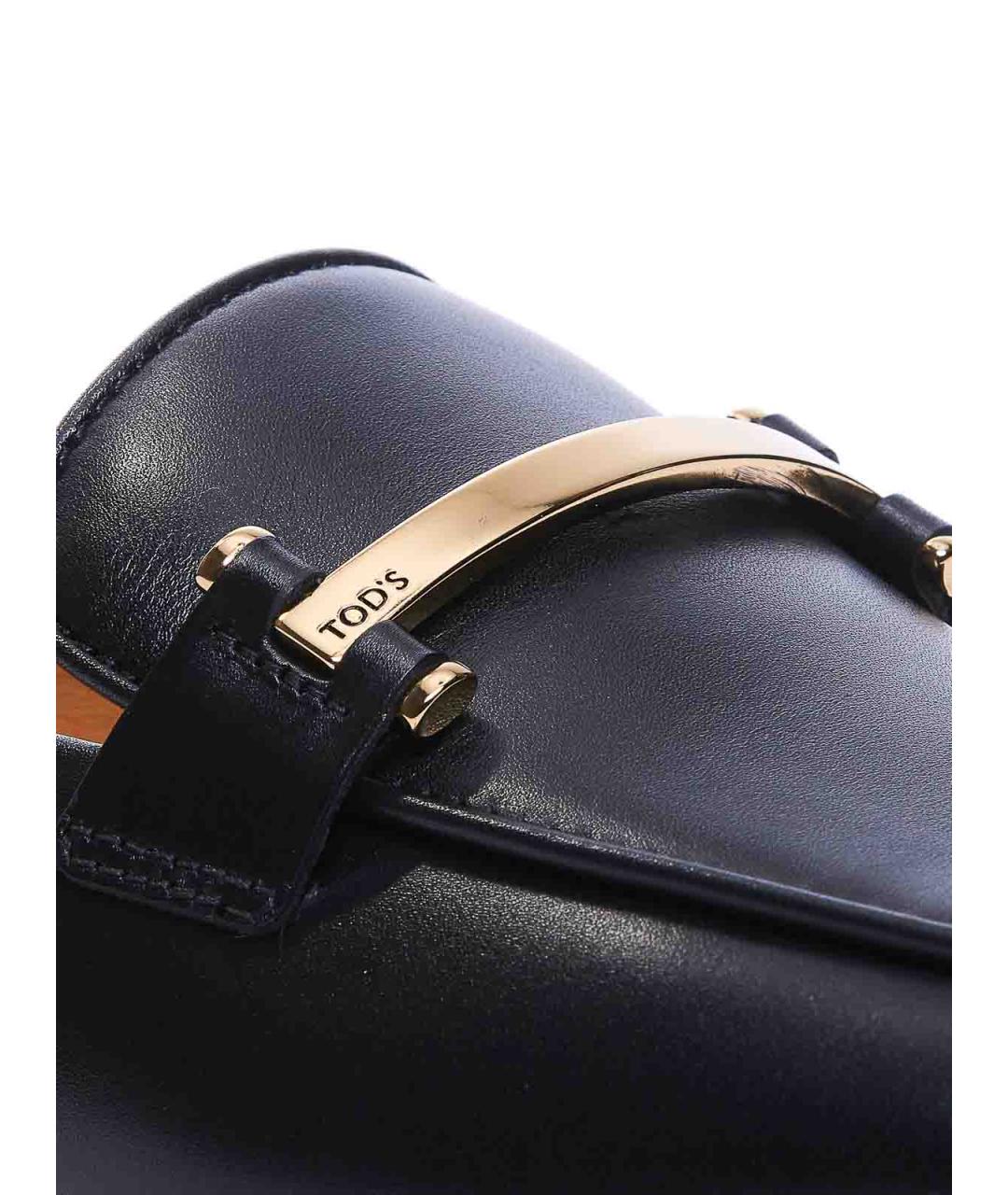 TOD'S Черные кожаные лоферы, фото 3