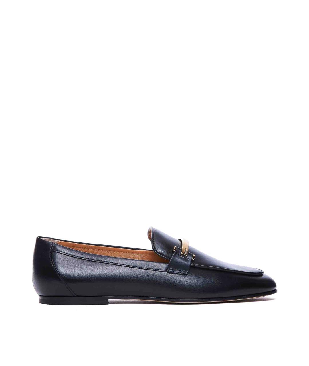 TOD'S Черные кожаные лоферы, фото 1