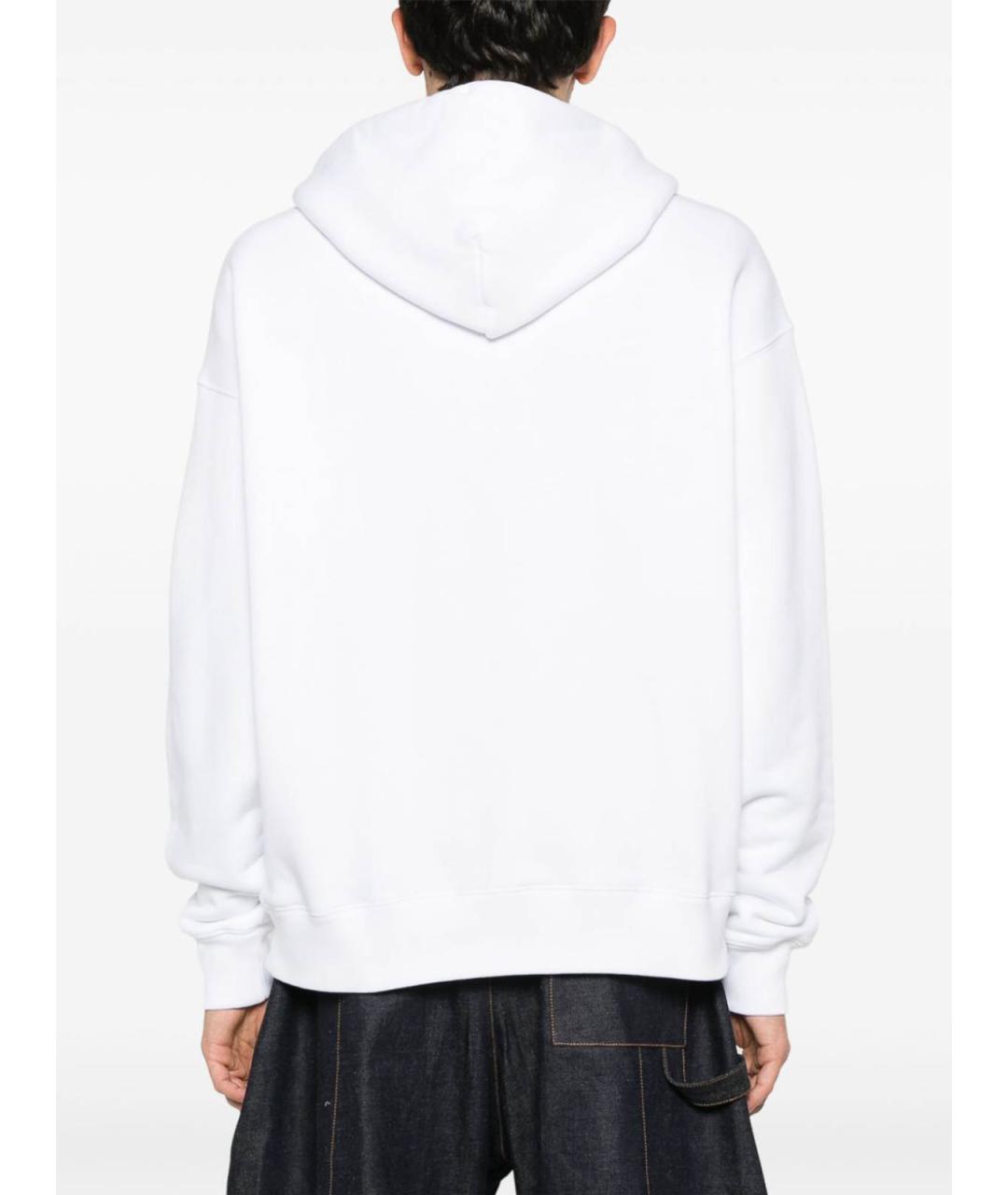OFF-WHITE Белая хлопковая футболка, фото 4