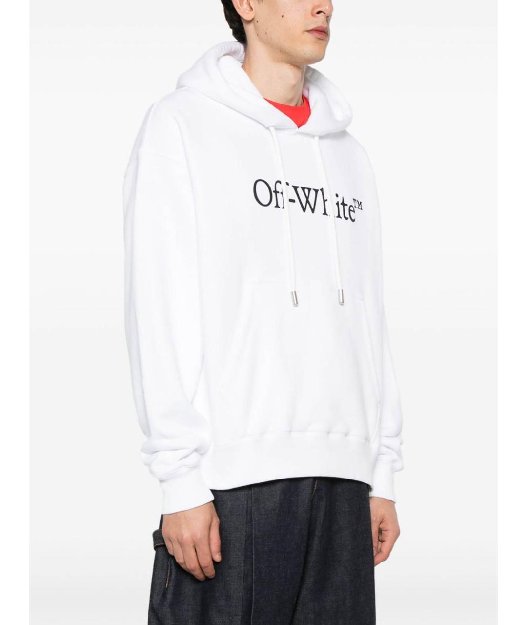 OFF-WHITE Белая хлопковая футболка, фото 3
