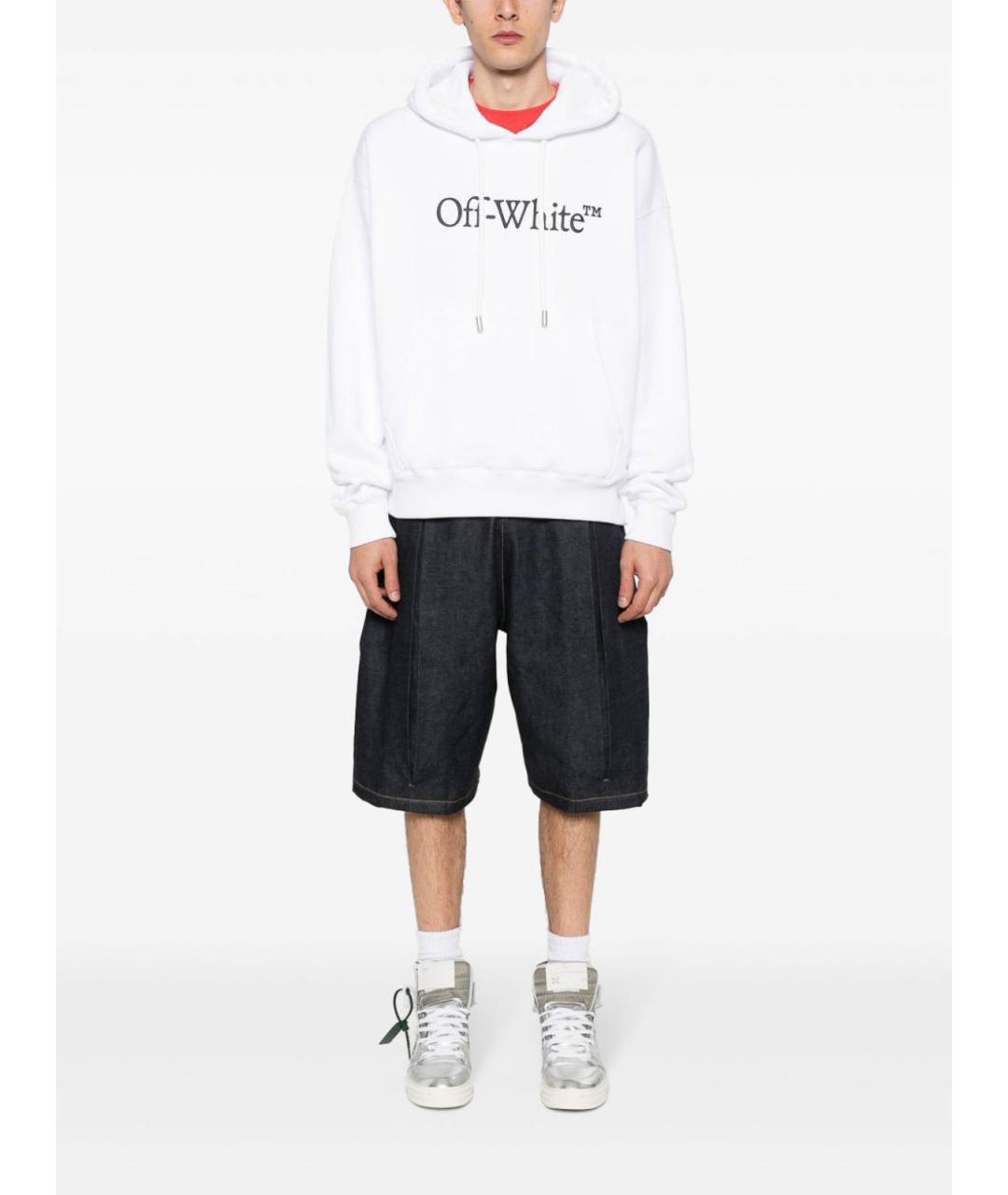 OFF-WHITE Белая хлопковая футболка, фото 5
