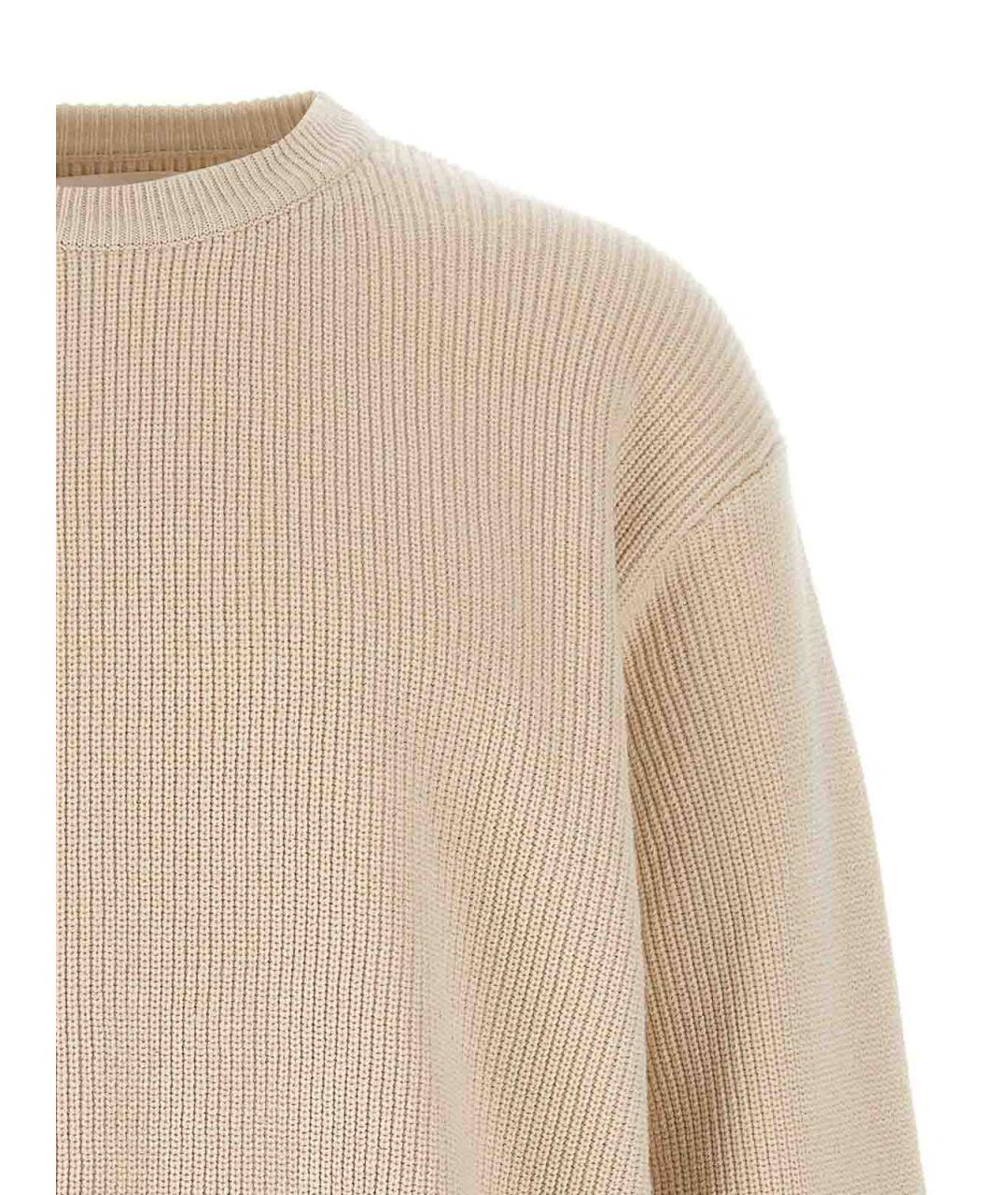 JIL SANDER Бежевый хлопковый джемпер / свитер, фото 3