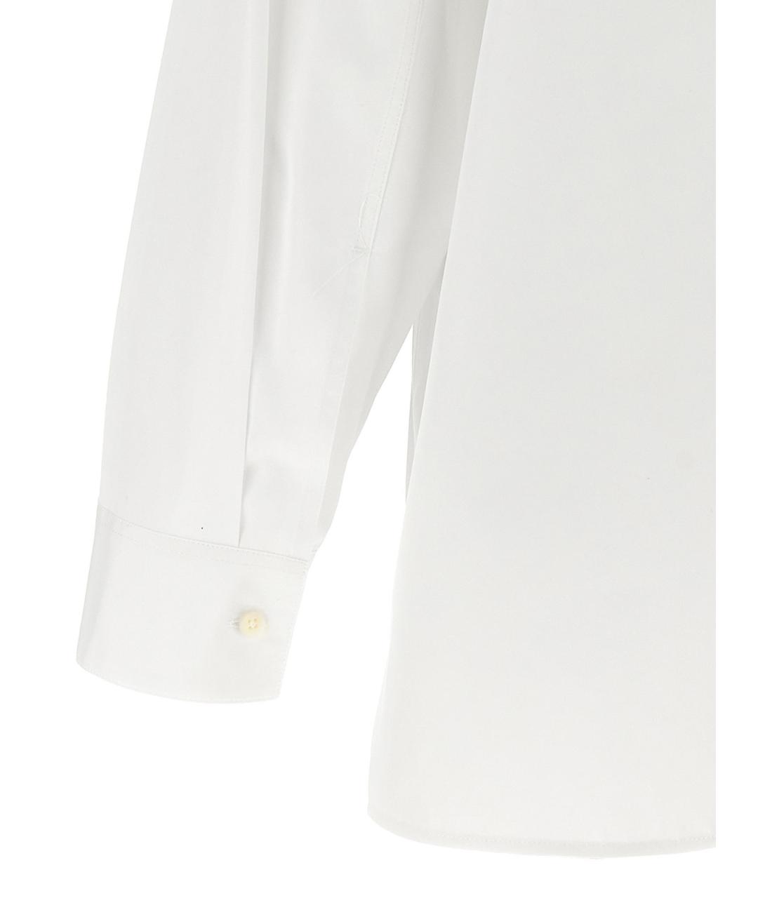 JIL SANDER Белая хлопковая классическая рубашка, фото 4
