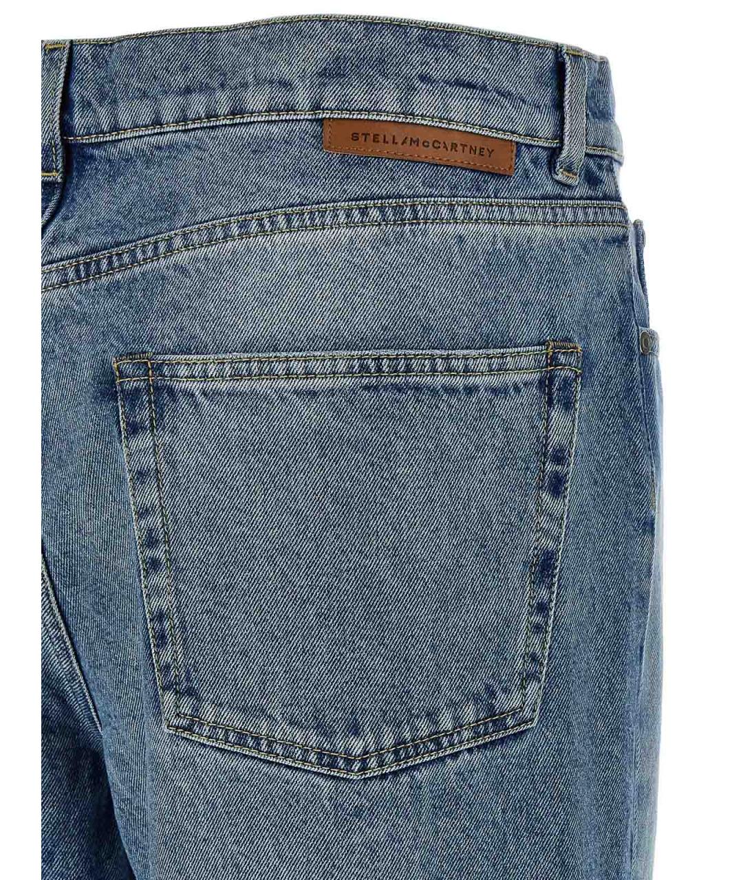 STELLA MCCARTNEY Голубые хлопковые прямые джинсы, фото 4
