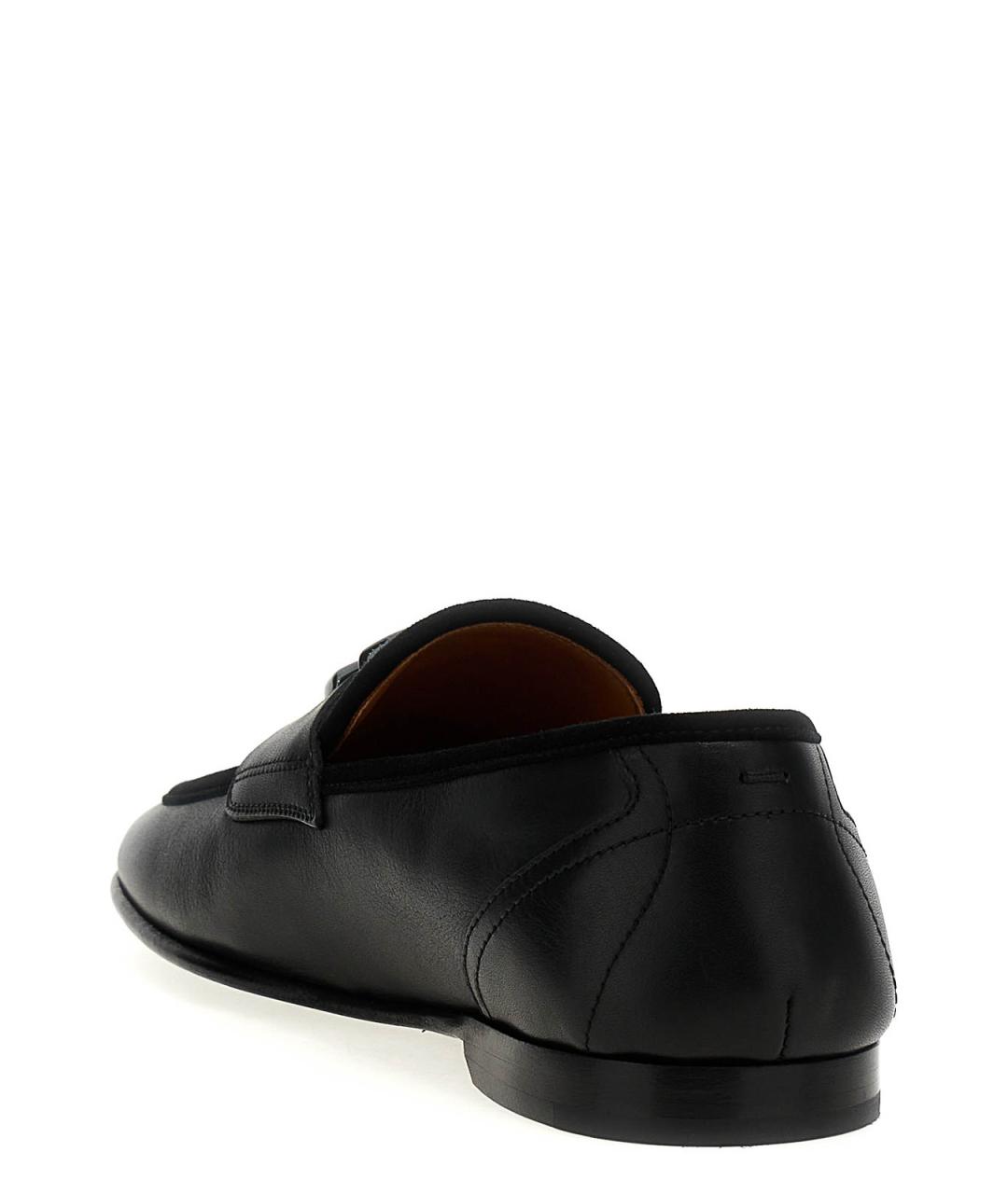 DOLCE&GABBANA Черные кожаные лоферы, фото 3