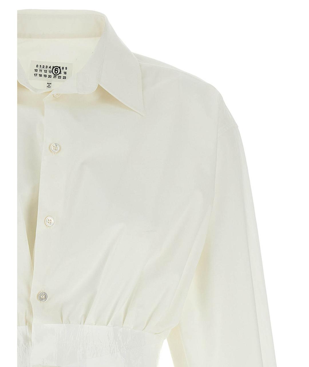 MM6 MAISON MARGIELA Белая хлопковая рубашка, фото 3
