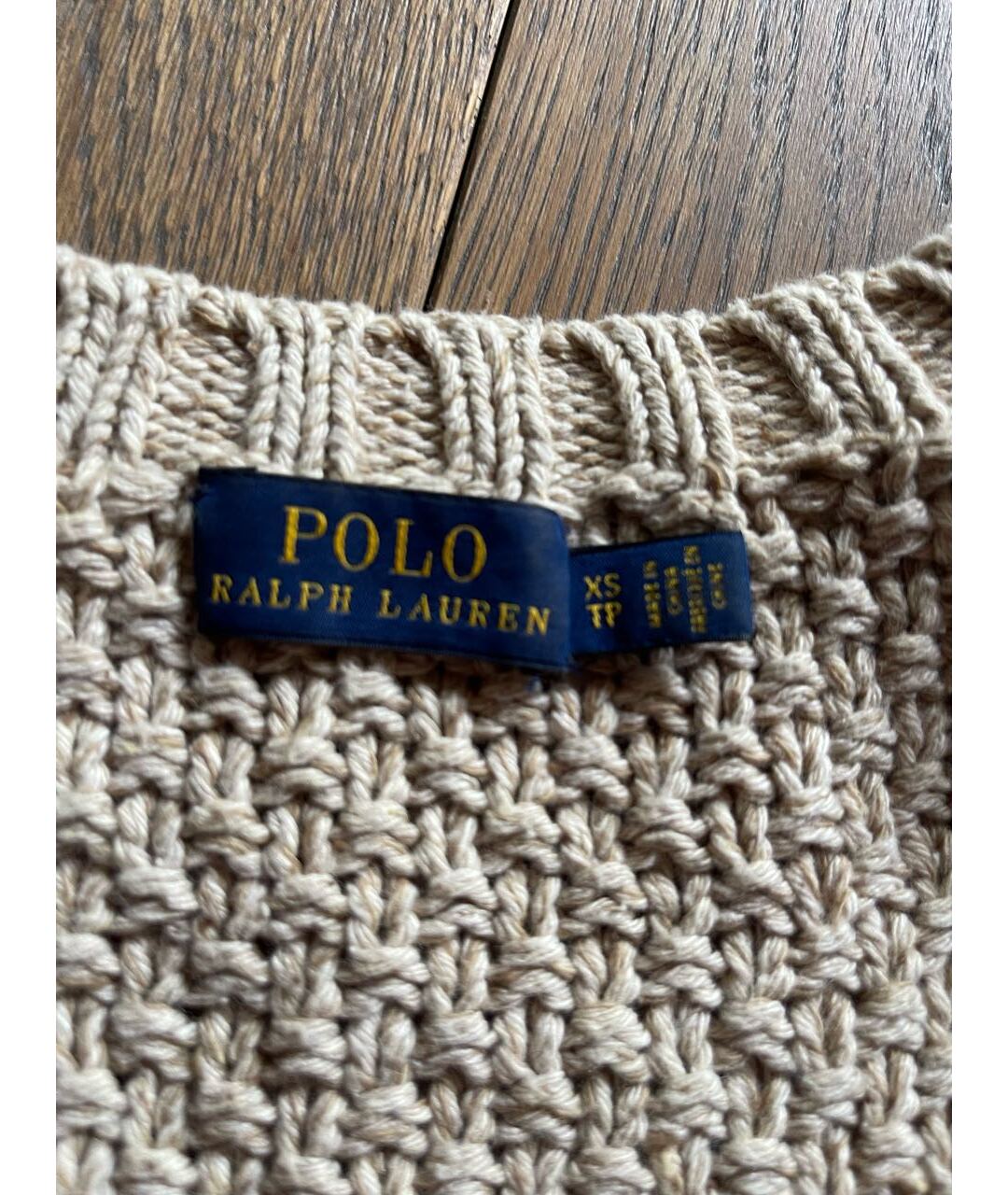 POLO RALPH LAUREN Бежевый хлопковый джемпер / свитер, фото 6