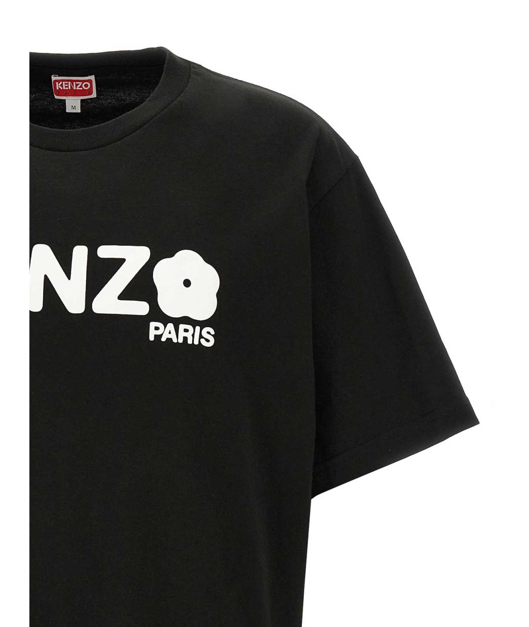 KENZO Черная хлопковая футболка, фото 3