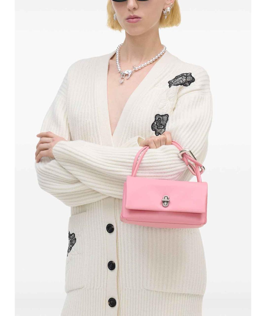 MARC JACOBS Розовая кожаная сумка через плечо, фото 2