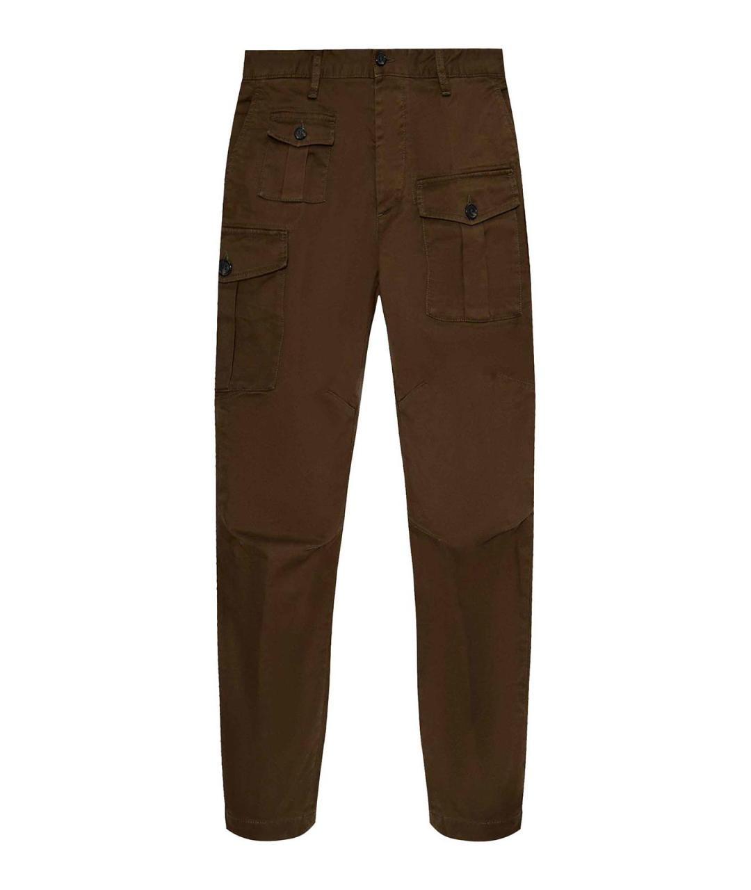 DSQUARED2 Зеленые хлопковые повседневные брюки, фото 1
