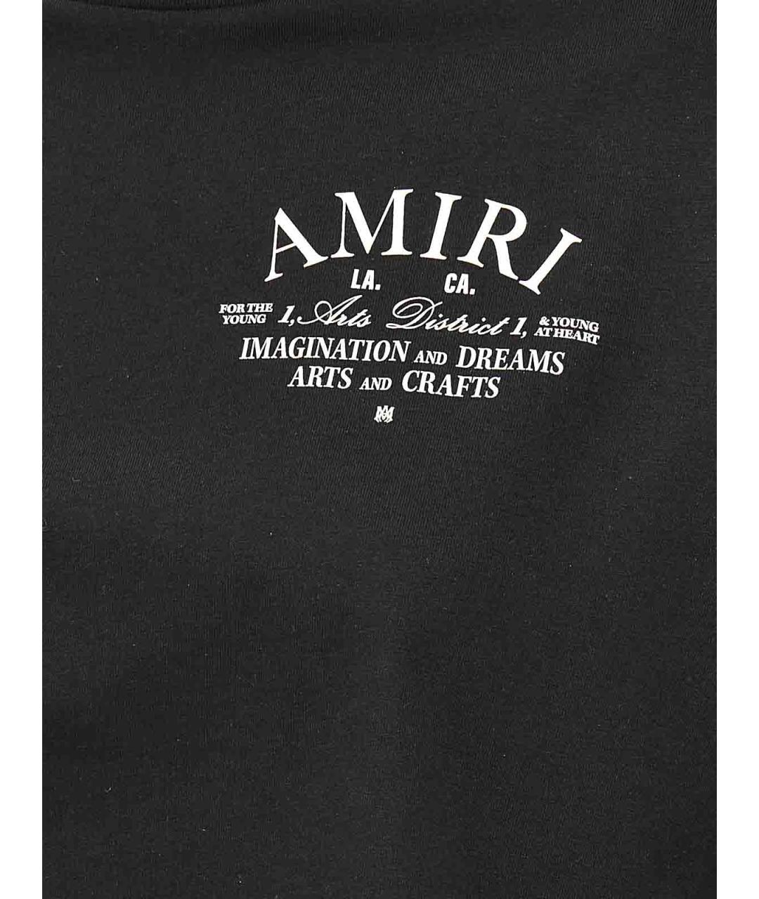 AMIRI Черная хлопковая футболка, фото 4