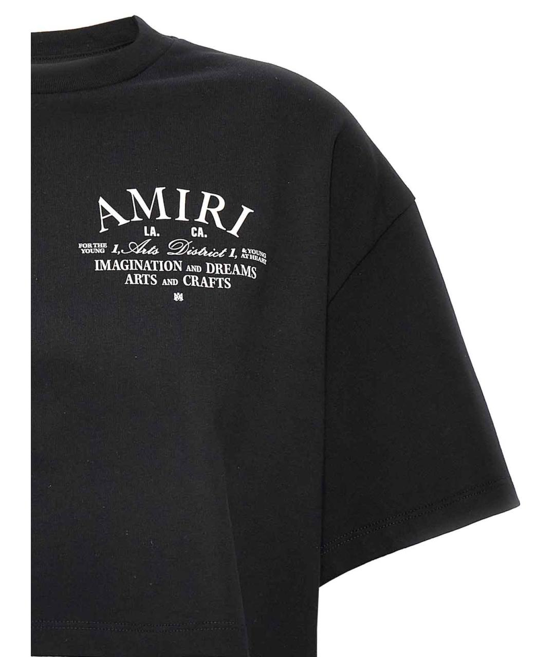 AMIRI Черная хлопковая футболка, фото 3