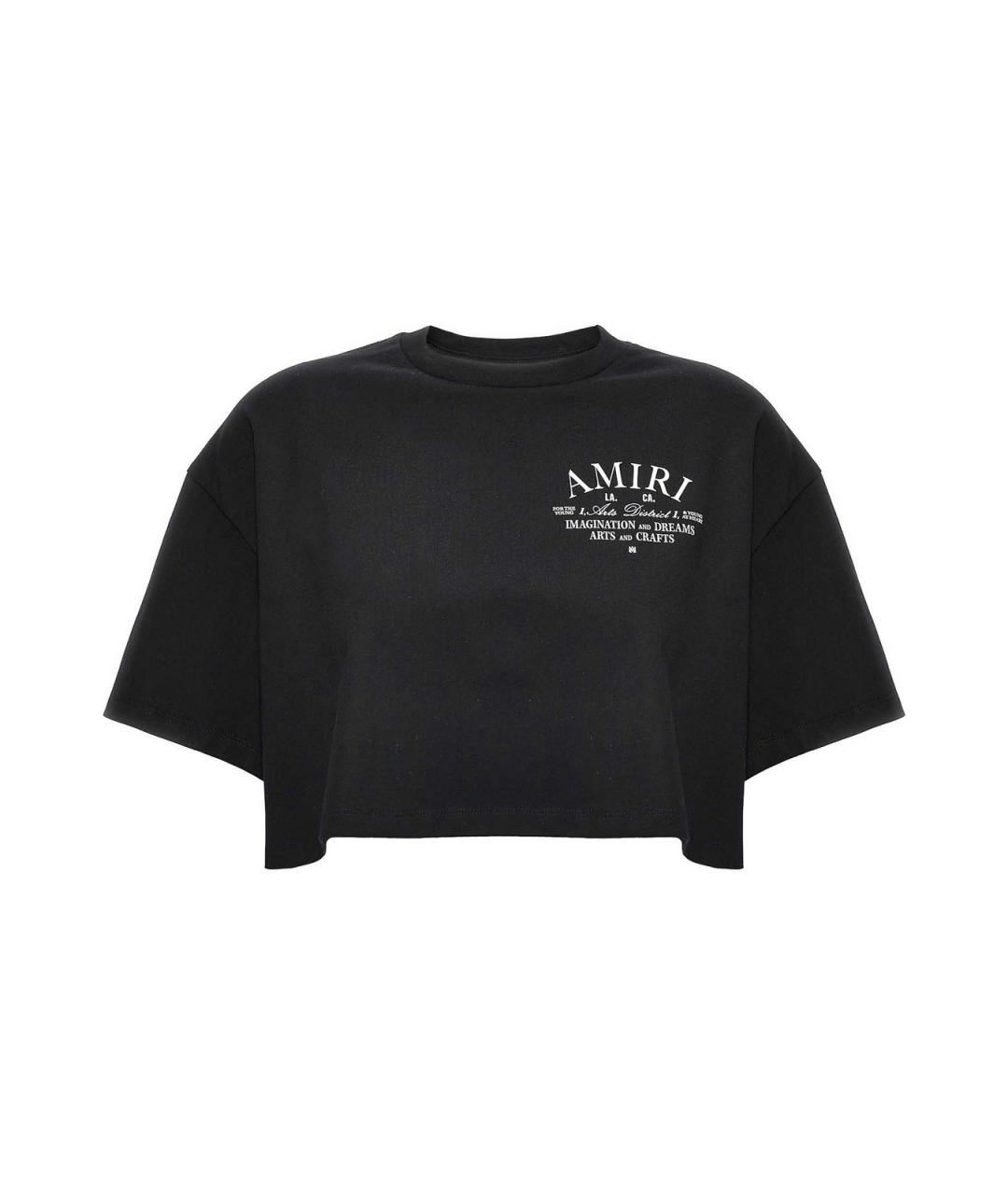 AMIRI Черная хлопковая футболка, фото 1