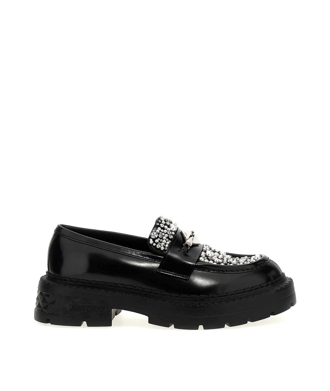 JIMMY CHOO Черные кожаные лоферы, фото 1