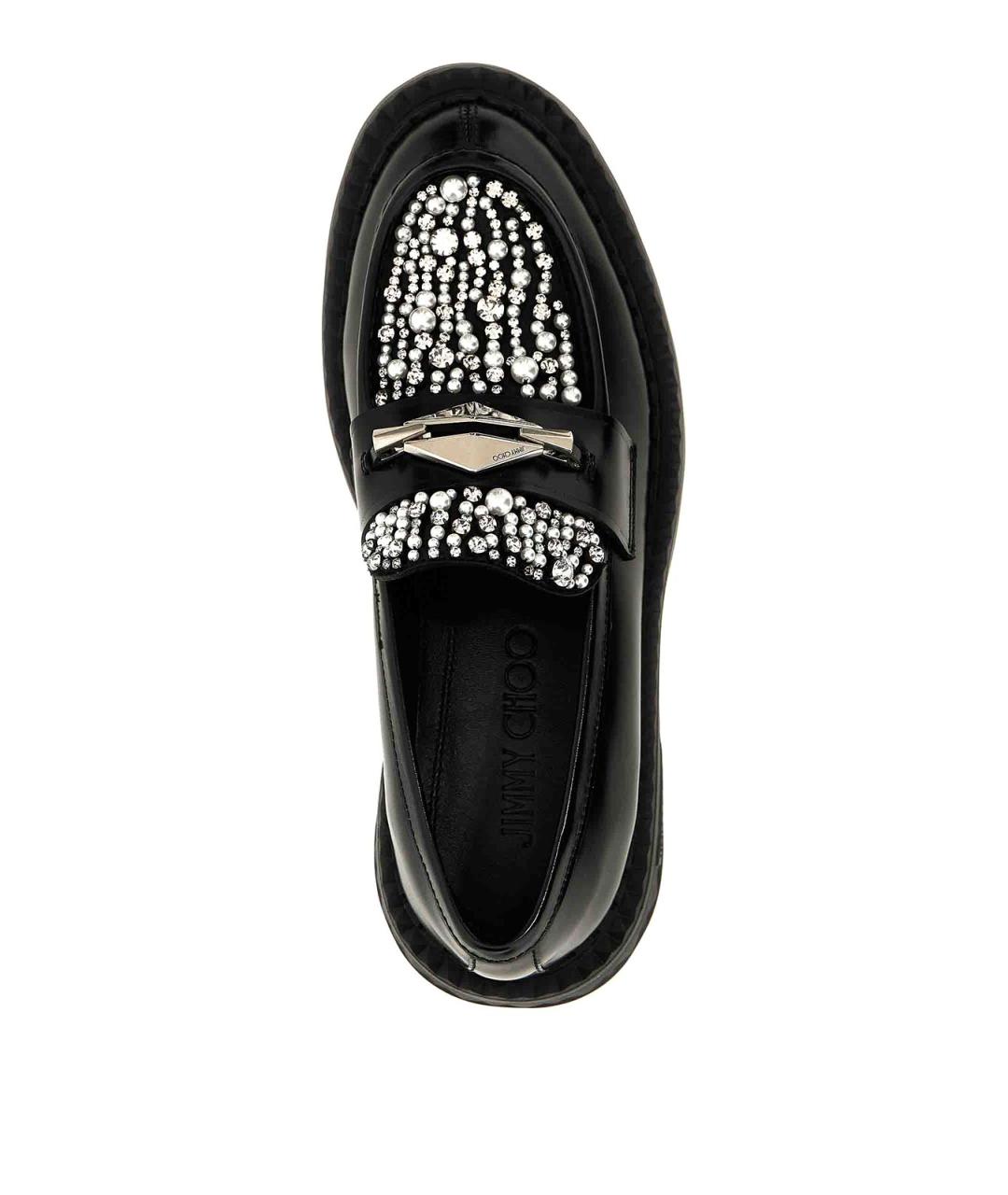 JIMMY CHOO Черные кожаные лоферы, фото 4