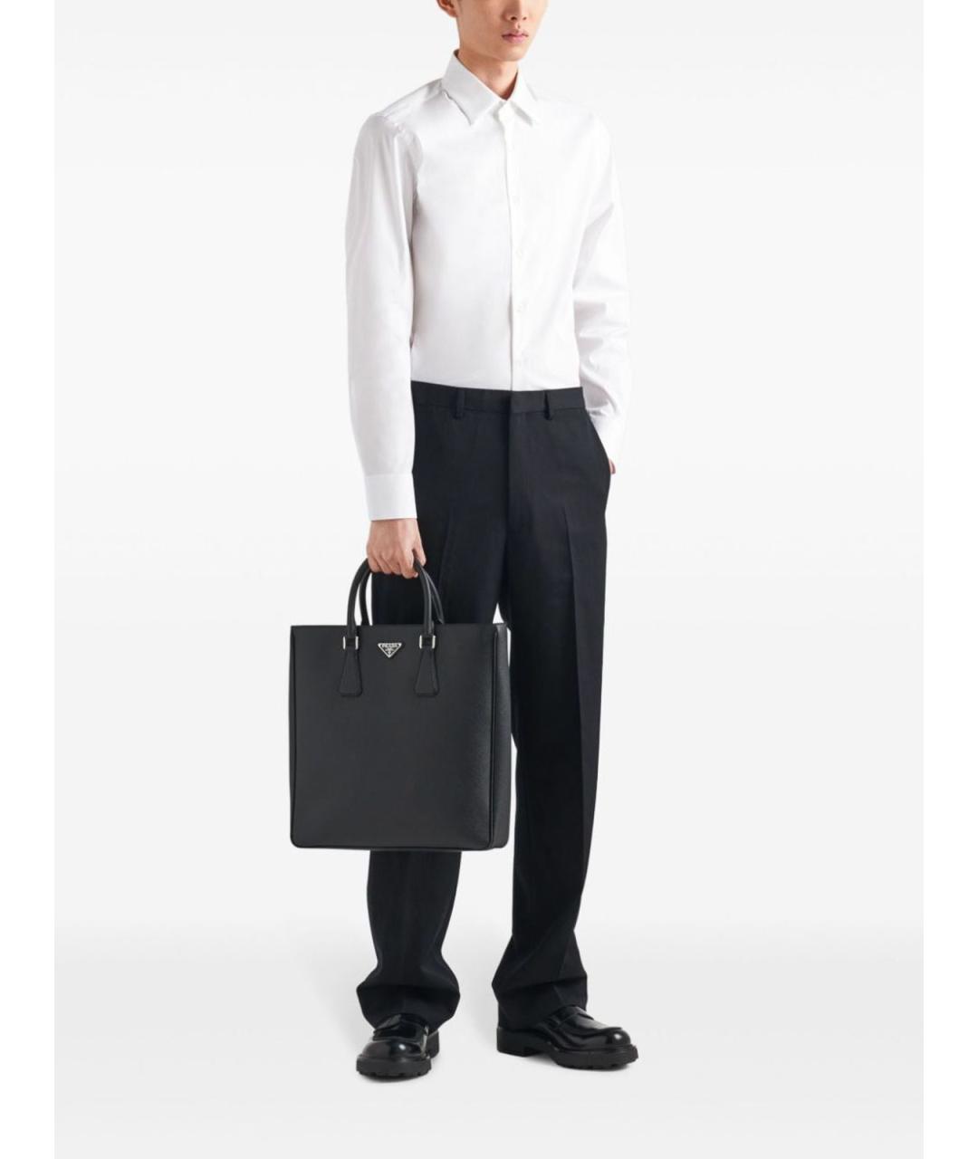 PRADA Белая хлопковая классическая рубашка, фото 2