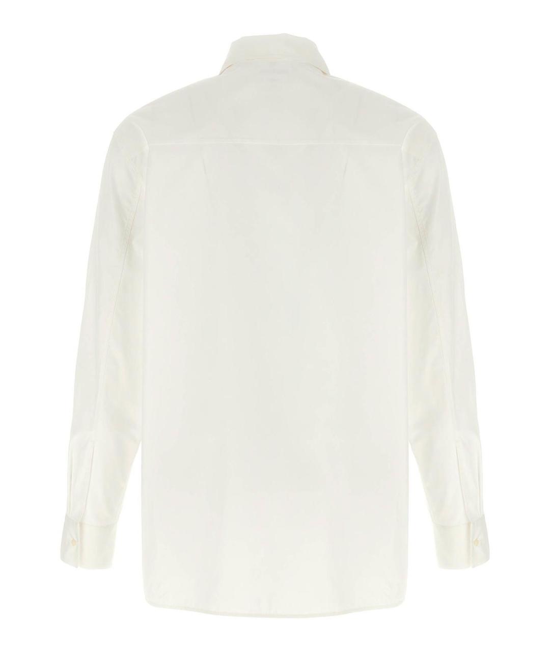 JIL SANDER Белая хлопковая классическая рубашка, фото 2
